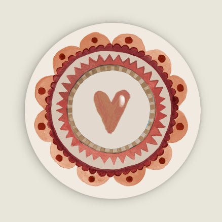 Sluitzegel Orange Heart - Story of July